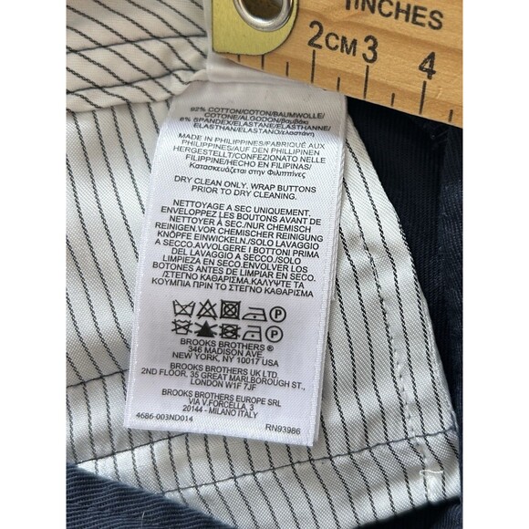 Brooks Brothers Women Pants Size 10 Navy Trousers Gold Buttons Preppy Elevated - Picture 14 of 14